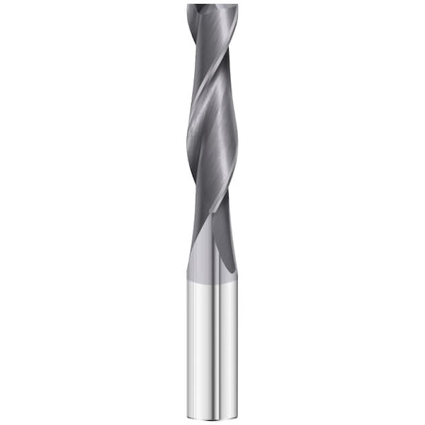 Fullerton Tool 2-Flute - 30° Helix - 3215 GP End Mills, TIALN, RH Spiral, Square, Extra-Long, 3/8 - 30123
