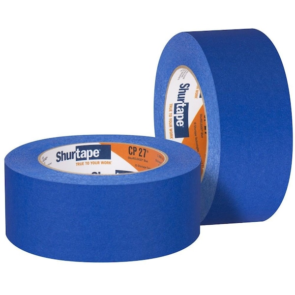 Cinta de pintor azul Shurtape CP 27, 2 pulg. x 60 yds, azul, 5.7 mil - 202880