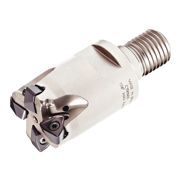 Widia Indexable Profiling End Mill, M370 Series, High Speed Steel, 1.25mm Depth of Cut - M370D100Z03M12WO08