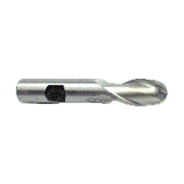 Morse End Mill, Ball Nose Center Cutting Regular Length Single End, Series 1887, 118 Cutter Dia, 434 - 43125