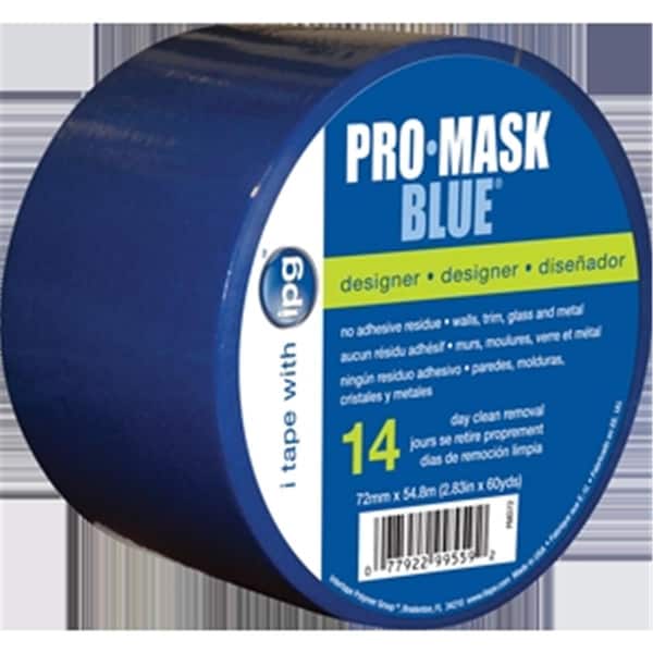 Cinta para pintores y diseñadores Pro Mask Azul de Anchor PMD72 de 2.83 pulgadas x 60 yardas - 77922995592