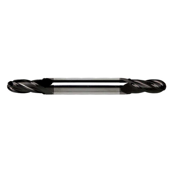 Gs Tooling 1/8" Diameter 4-Flute Ball Nose Double End Regular Length TiAlN Coated Carbide End Mill - 101708