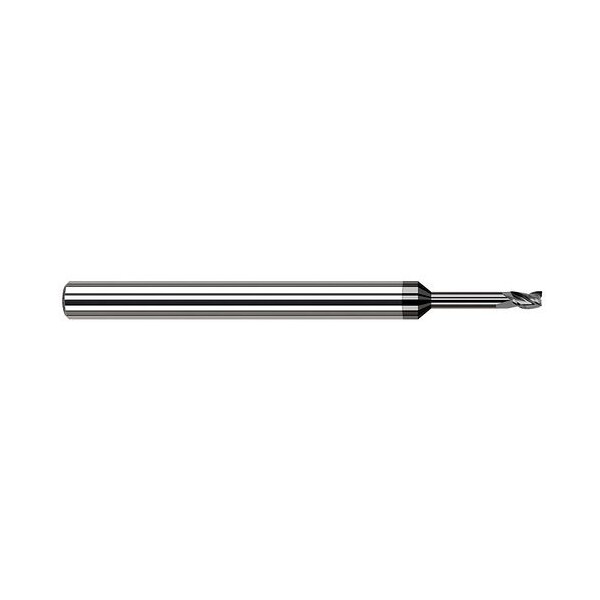 Harvey Tool .5mm Cutter dia. x 0.0300 in. x 0.1200 in. Reach Carbide Square End Mill, 3 Flutes, diamond Coated - 937020-C4