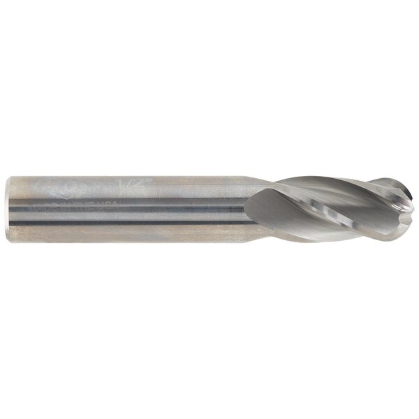 Cgs Tool 4Fl 30 Deg Ball End Mill 1/8"Dia 1/2"Loc 1-1/2"Oal - 142-1250