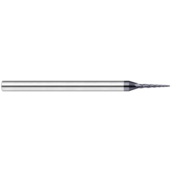 Harvey Tool Miniature End Mill - Tapered - Ball, 0.0300", Included Angle: 16 Degrees - 853830-C6