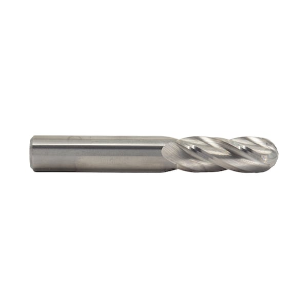 Drill America 1/2" Carbide 4 Flute Single End Ball End Mill - MMO1/2-4FSE-BN