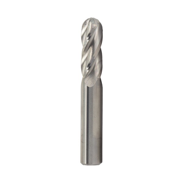 Drill America 1/2" Carbide 4 Flute Single End Ball End Mill - MMO1/2-4FSE-BN