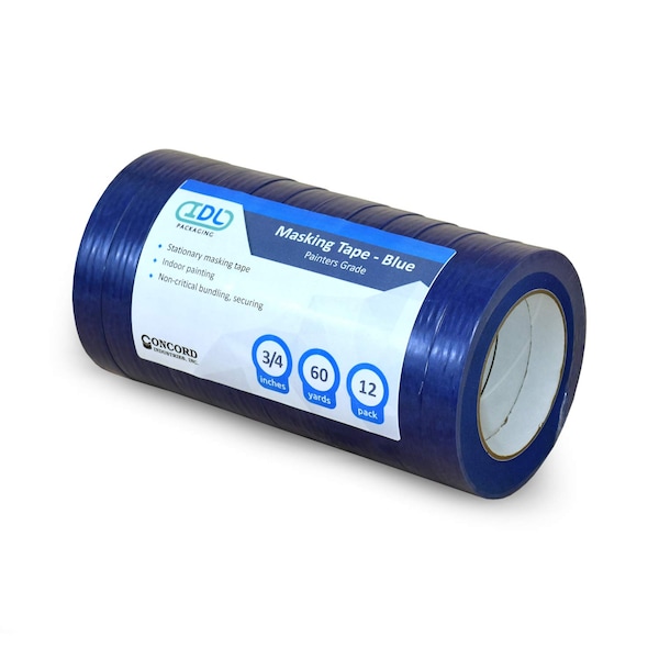 Cinta para Pintores de Empaque, Azul, 3/4"x60 Yd. PK24 - C-4463-34
