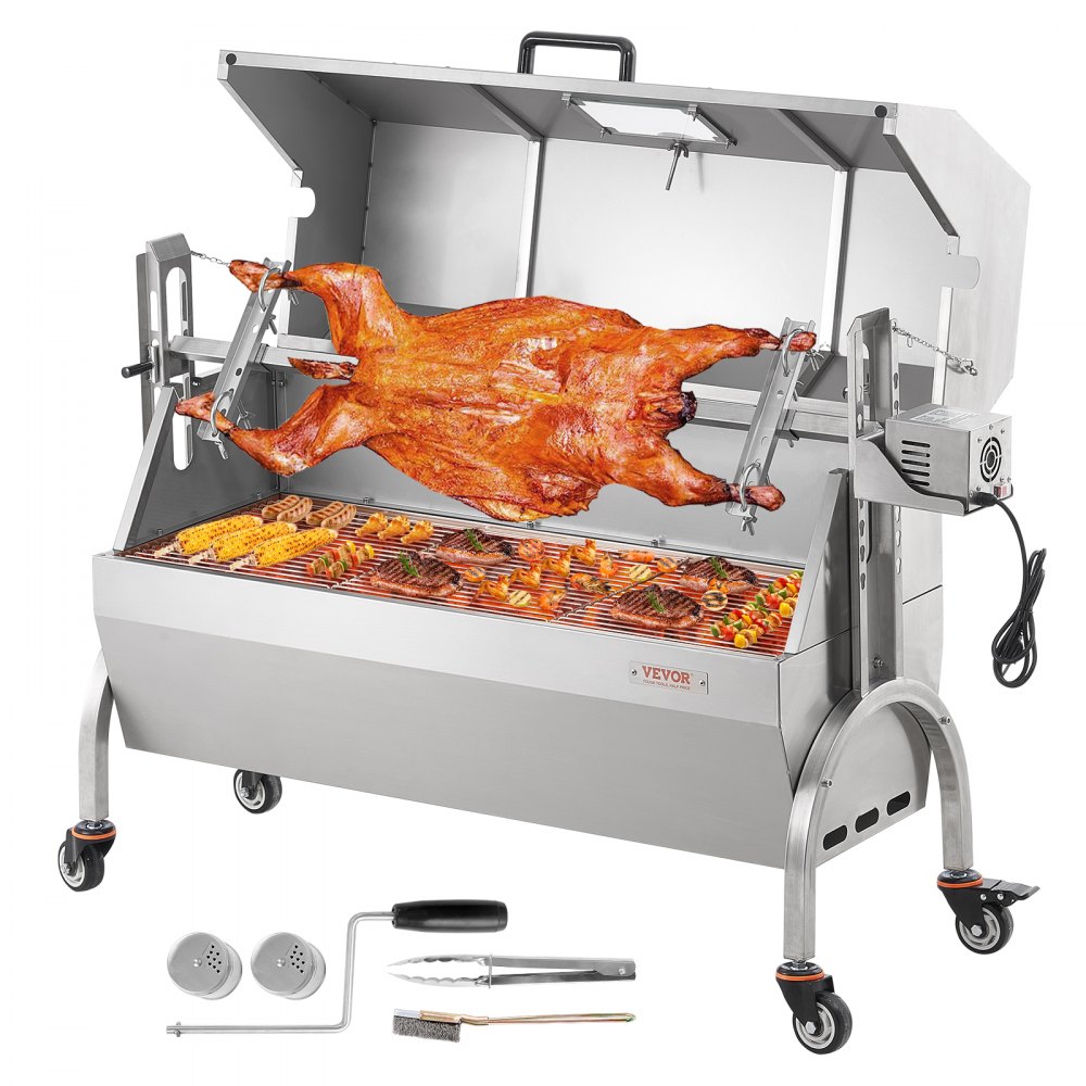 VEVOR Roaster Spit Rotisserie BBQ Grill Pig Lamb Chicken Roaster 52W 198LBS - DDXZKJ46INCHFXZ3BV1