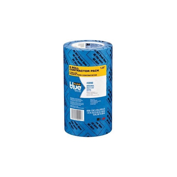 Cinta de pintor ScotchBlue de 3M 2090-36A-CP, 1.41 pulgadas x 60 yardas 36 mm x 54.8 m, paquete de 36 - 7100272262