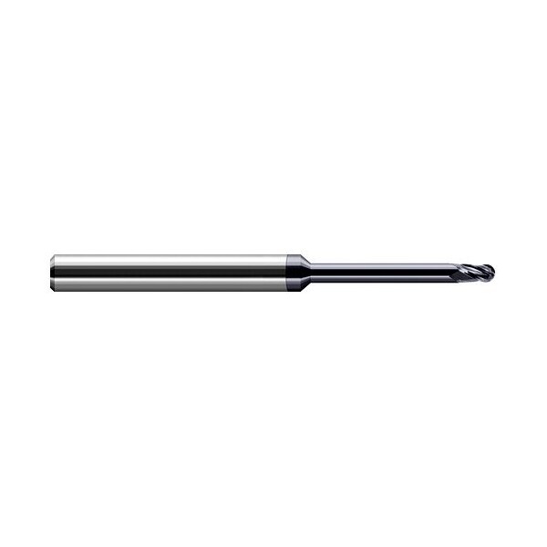 Harvey Tool 1/8 in. dia. x 3/16 x 1-1/4 Reach Carbide Ball End Mill for Medium Alloy Steels, 4 Flutes - 733108-C3