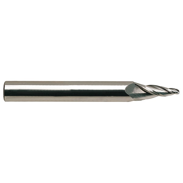 Yg-1 Tool Tapered End Mill, Single End, 1/4", Carbide - 88552