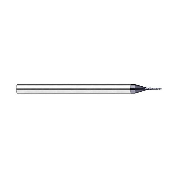 Harvey Tool 0.0600 in. Cutter dia. x 5/16 Carbide Tapered Ball End Mill, 3 Flutes, AlTiN Nano Coated - 802160-C6