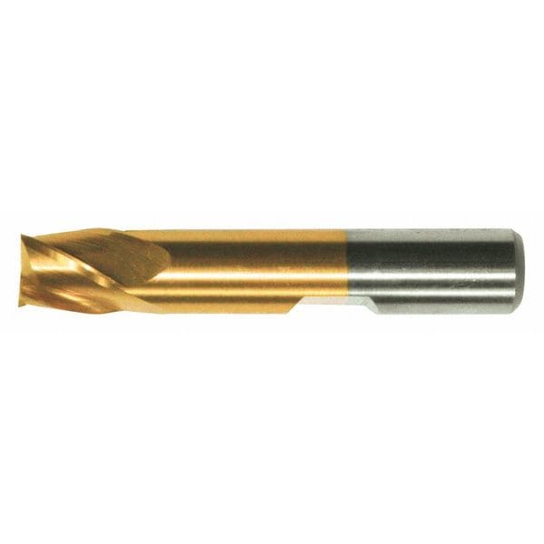 Cleveland 4-Flute PM+ HSS-E Square CC Single Finishing End Mill Cleveland PM-4-TN TiN 3/8x3/8x3/4x2-1/2 - C31968
