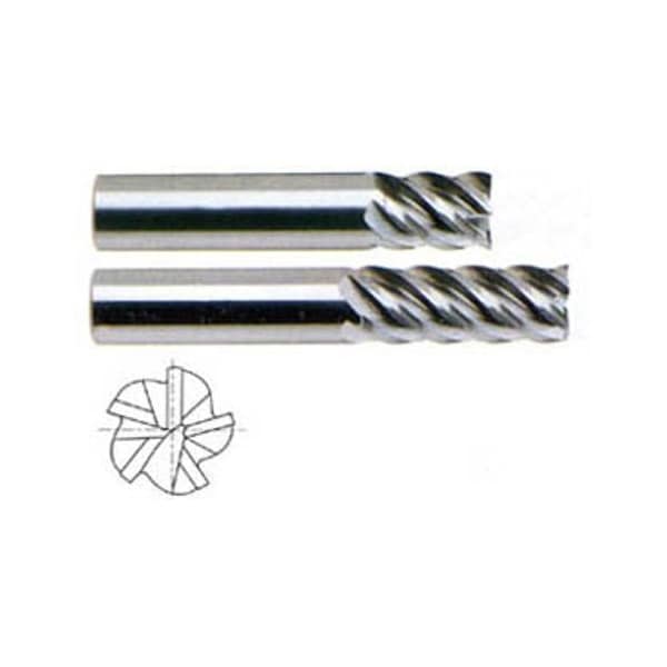 Yg-1 Tool 5 Flute Stub Length 45 Deg Helix Tin Coated Carbide - 85595TN