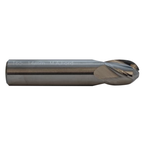 M.A. Ford Tuffcut Gp 4 Flute Ball Nose End Mill Stub, 1/2 - 16550000