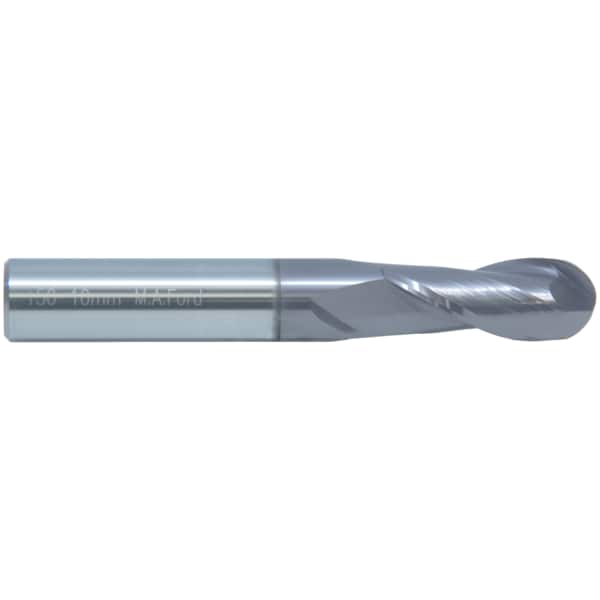 M.A. Ford Tuffcut Gp 2 Flute Ball Nose End Mill, 3/16 - 15018750A