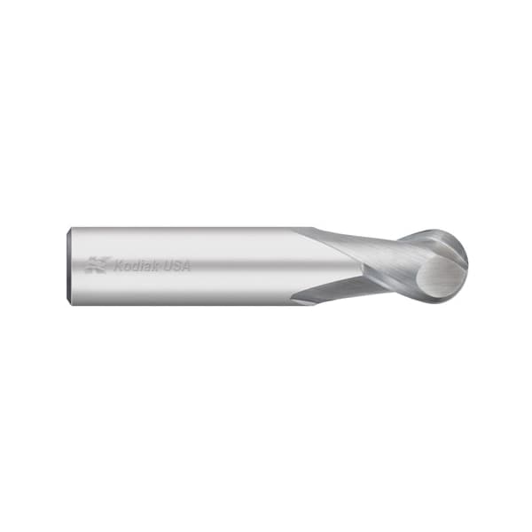 Kodiak Cutting Tools 5/64 2 Flute Carbide Endmill Single End Ball Nose Stub - 5516610