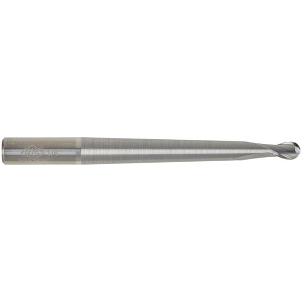 Cgs Tool 2Fl 30 Deg Profile Ball End W/ Reduced Neck 1/8"Dia 1/4"Loc W/ 1-5/8" Reach 2-1/2"Oal - 7002