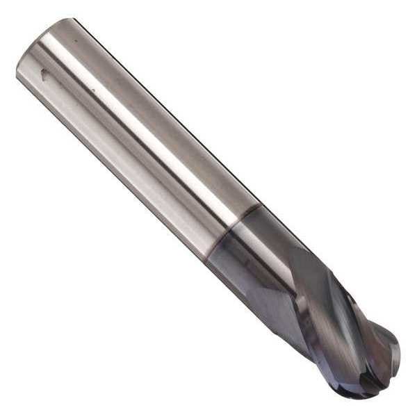 Melin Tool Co Carbide End Mill, Ball Nose, 1/4in.dia. - 56247