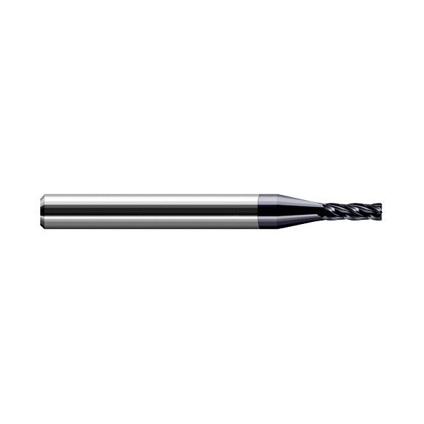 Harvey Tool 3/8 in. Cutter dia. x 0.0900 in. Radius x 1 in.Carbide Corner Radius End Mill, 4 Flutes - 72890-C3