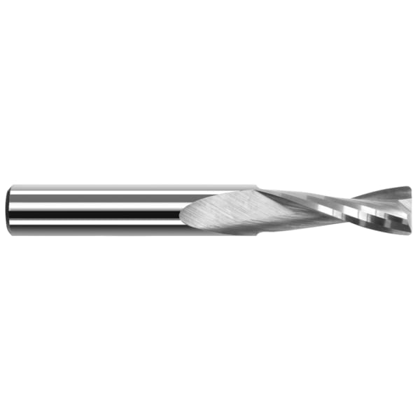 Harvey Tool End Mill for Plastics - 2 Flute - Corner Radius, 0.2500" (1/4), Length of Cut: 3/4" - 70716