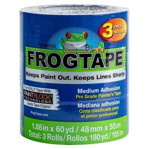 Cinta de pintor Frogtape 104957, 60 yd L, 1.88 pulg W, Azul - 105570