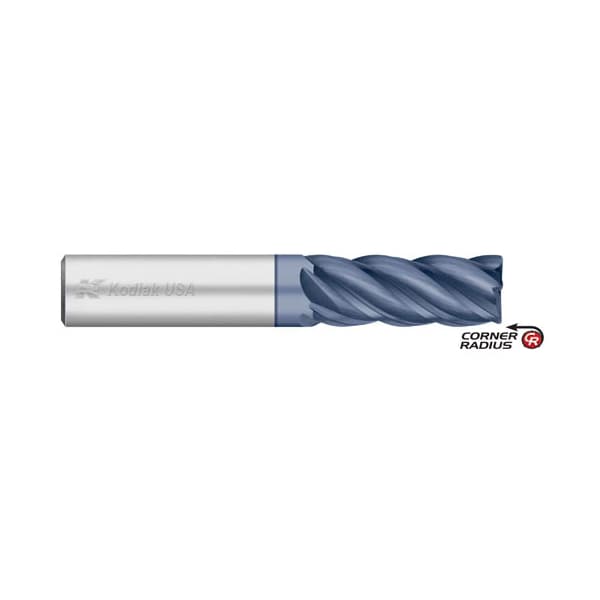 Kodiak Cutting Tools 3/4 VI Pro Carbide Endmill 5 Flute ALCRO-MAX w/Corner Radius - 5550661