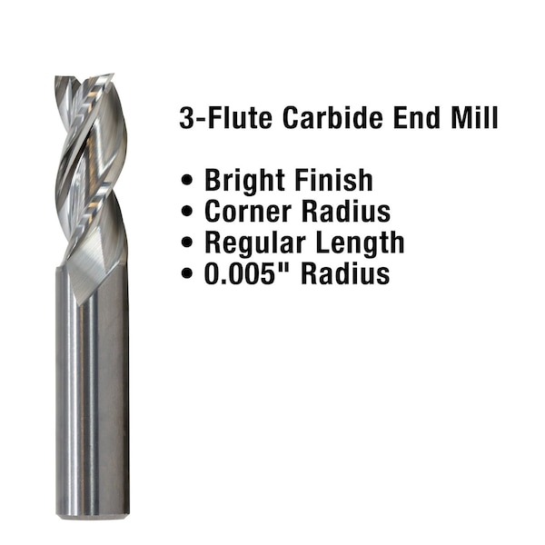 Sowa 516DiaX516 Shank 0005 Radius Reg Lngth Corner Radius Aluminum Green Series Carbide End Mill - 153156