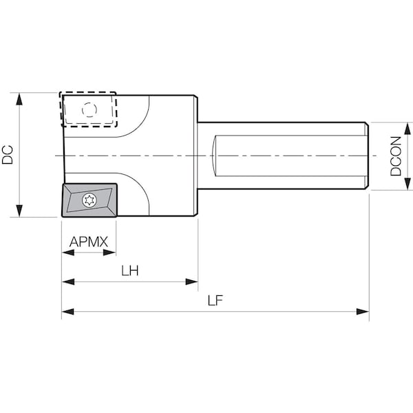 Kyocera End Mill, Kyocera EM 1000, 1.0000" Dia - EM1000