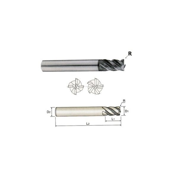 Yg-1 Tool 5 Flute Extended Reach Corner Radius Roughing X-Speed Carbide End Mill - G90948