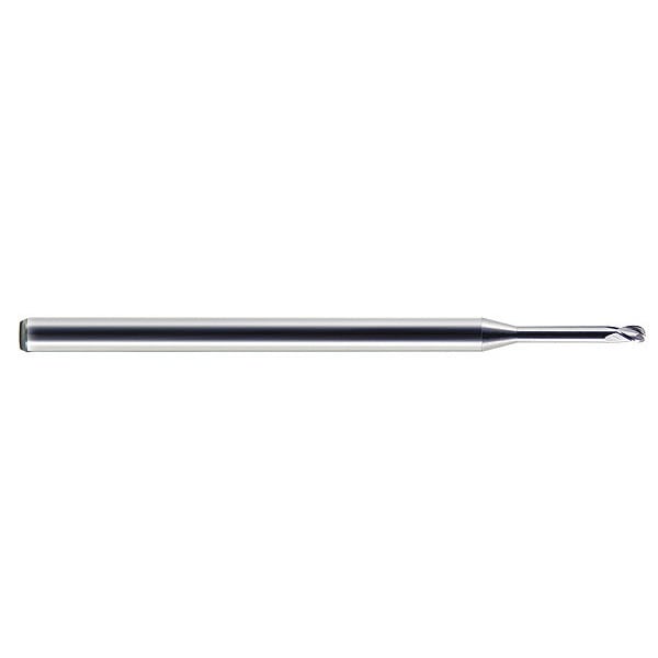 Melin Tool Co Carbide Micro End Mill, Ball, 0.02x0.03" - EMGN-.020-SF3-B