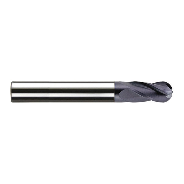 Melin Tool Co Carbide GP End Mill Ball 1/4X1-1/8, Number of Flutes: 4 - CCMG-808-LB-ALTIN