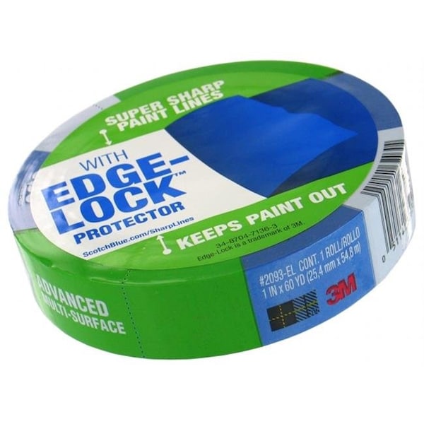 Cinta para pintores Scotch Blue Advanced Multi Surface de 3M - 2093EL-24N, 1 pulgada x 60 yardas