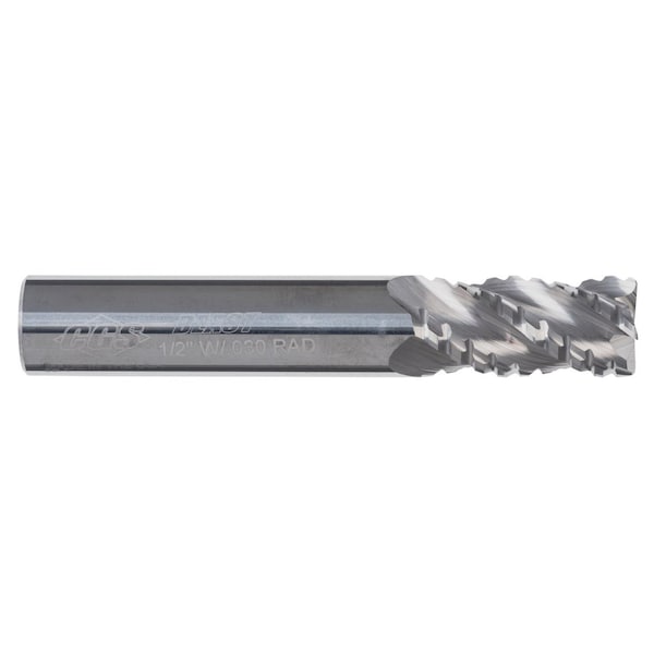 Cgs Tool The Beast Roughing End Mill 4Fl 1/8"Dia 1/2"Loc 1-1/2"Oal W/.015" Radius - CR1001