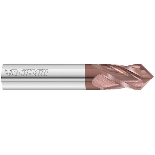 Fullerton Tool 4-Flute - 90° Point - 1200 Drill Mill, FC20, RH Spiral, Four Facet, Standard, 5/8 - 12710