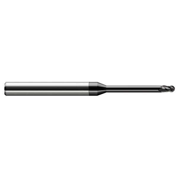 Harvey Tool Miniature End Mill - Ball - Long Flute 0.0620" (1/16) Cutter DIA x 0.6250" (5/8) Length of Cut - 966010-C4