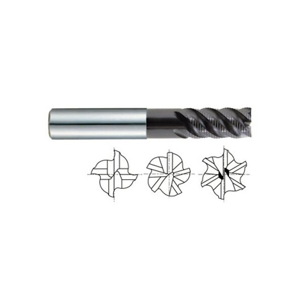 Yg-1 Tool 5 Flute Long Reach 45 Deg Helix Rougher Jet-Power Carbide - 95105