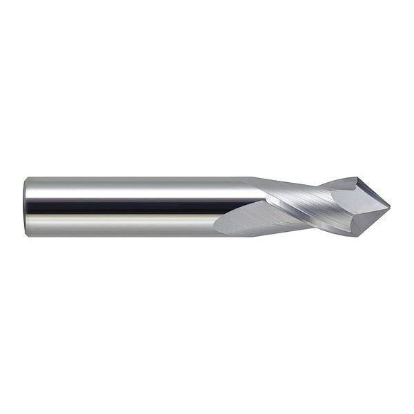 Melin Tool Co Carbide Drill Mill, 90 deg., 3/8" x 1", Finish: Uncoated - AMG-1212-DP