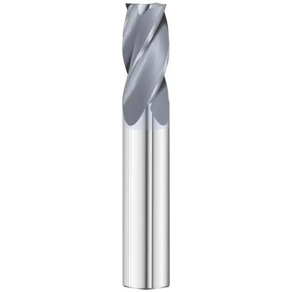 Fullerton Tool 4-Flute - 30° Helix - 3200 GP End Mills, TIN, RH Spiral, Square, Standard, 13/64 - 33107
