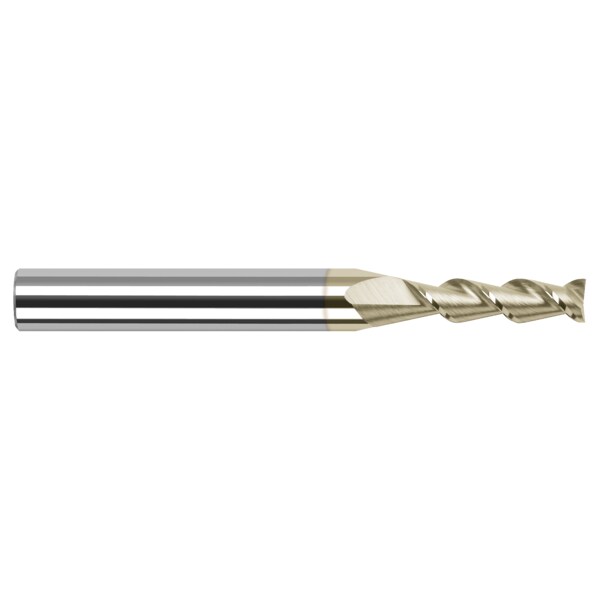 Harvey Tool High Helix End Mill for Aluminum Alloys - Square, 0.1250" (1/8), Length of Cut: 1/2" - 24208-C7