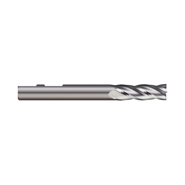 Micro 100 Carbide End Mill, Dia 7/16 In, Cut L 1 In - EMS-437-2