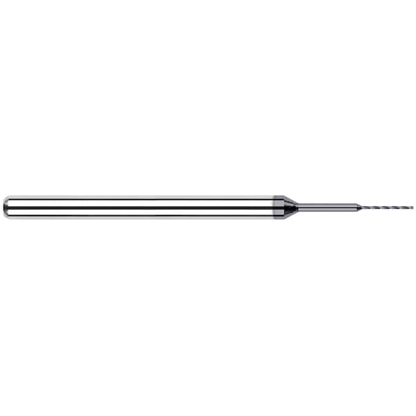 Harvey Tool 0.0197'', .5 mm Drill DIA x 0.1350'' Flute Length - 2 FL - AlTiN Coated - 810197-C3