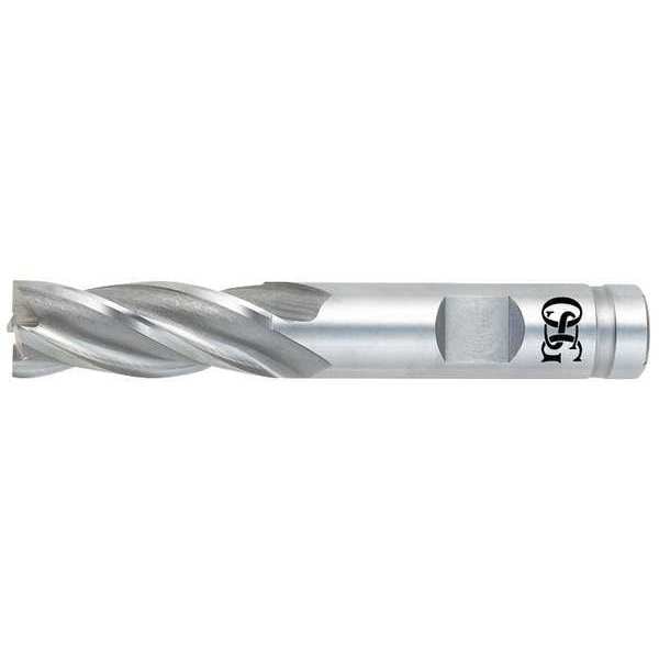 Osg End Mill, Co, TiN, 7/8, 4 FL, SGL Sq End, CC - 5414105