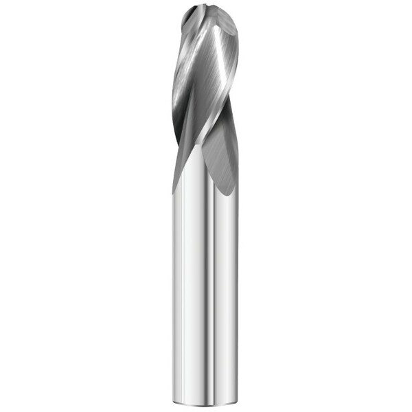 Fullerton Tool 3-Flute - 30° Helix - 3300 GP End Mills, RH Spiral, Ball, Standard, 1/4 - 33041