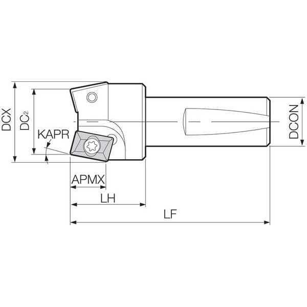Kyocera Chamfer End Mill, 55 deg. - CM100055