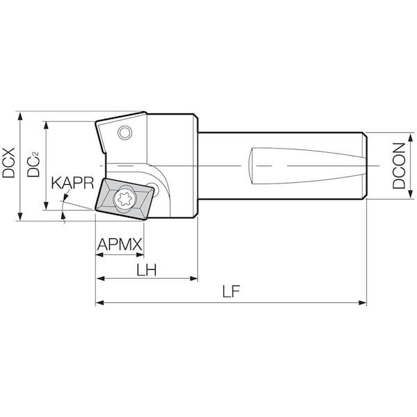 Kyocera Chamfer End Mill, 55 deg. - CM100055