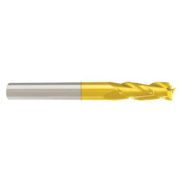 Zoro Select End Mill, 3/32 in.3 Flutes, TiN - 205-001051