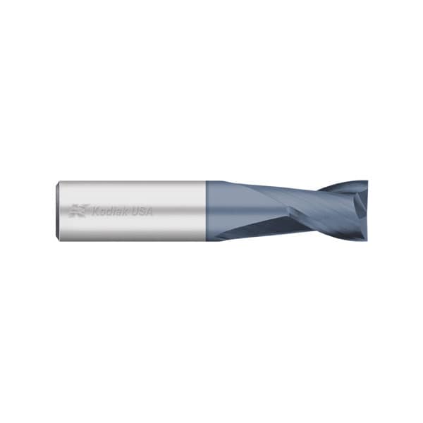 Kodiak Cutting Tools 1/4 2 Flute Carbide Endmill Single End Stub ALTIN Coated - 5432537