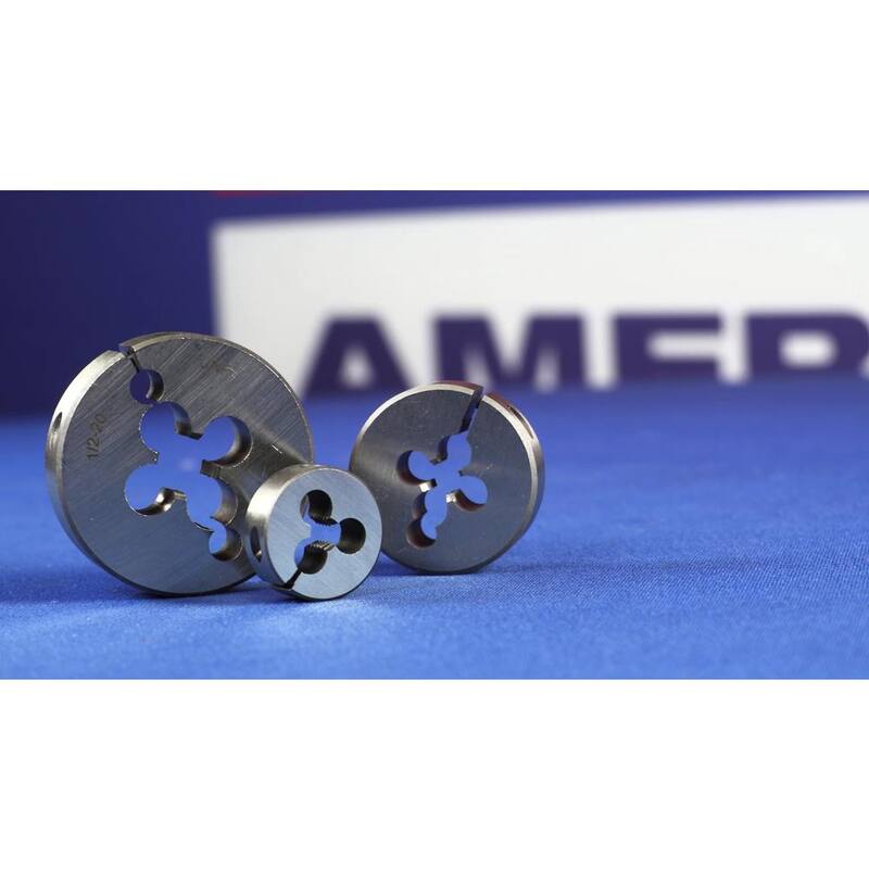 Taladro América 7/8 pulgadas-14 x 2-1/2 pulgadas O.D. Troquel de ajuste de roscado redondo de acero de alta velocidad - DWTH212-7814